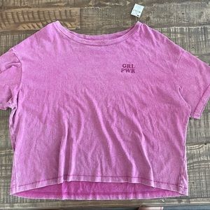 NWT PINK CROP TOP